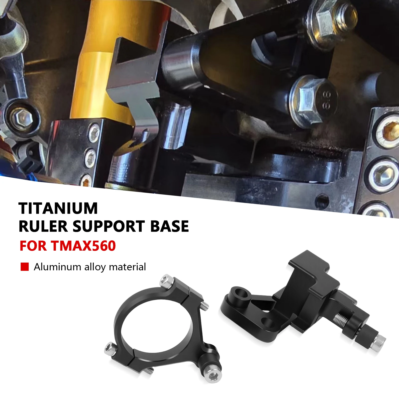 

For TMAX 560 tmax560 new motorcycle steering shock absorber stabilizer shock absorber bracket kit titanium ruler bracket base