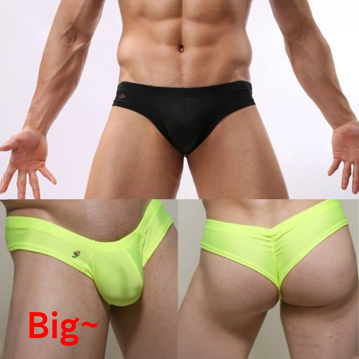 

Low Waist Briefs Mens Underwear Men Solid Boxers Panties Masculina Sexy Boxer Trunks Man Big U Pouch Underpants Gay Underwear