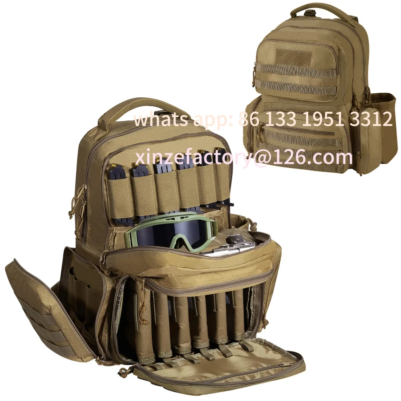 

Customizable Tactical Range Backpack 2/6 Pistols Gun Backpack with Independent Pistol Bags and Magazines Pistol Backpac