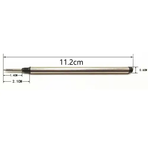 Imagen 1 del producto Recambios para bolígrafo Rollerball con punta de 0,5, 113mm x 6mm, aptos para bolígrafo para tinta alemana Mont Blanc 107878 M506 105159 H-12 P163 M401 M710
