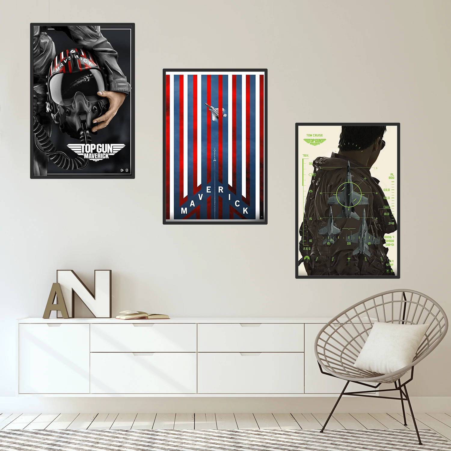 ملصق قماش الفيلم لديكور المنزل، توم كروز HD جدار الفن، اللوحة الزخرفية، حجم مخصص، مافريك، توب غان، 2022