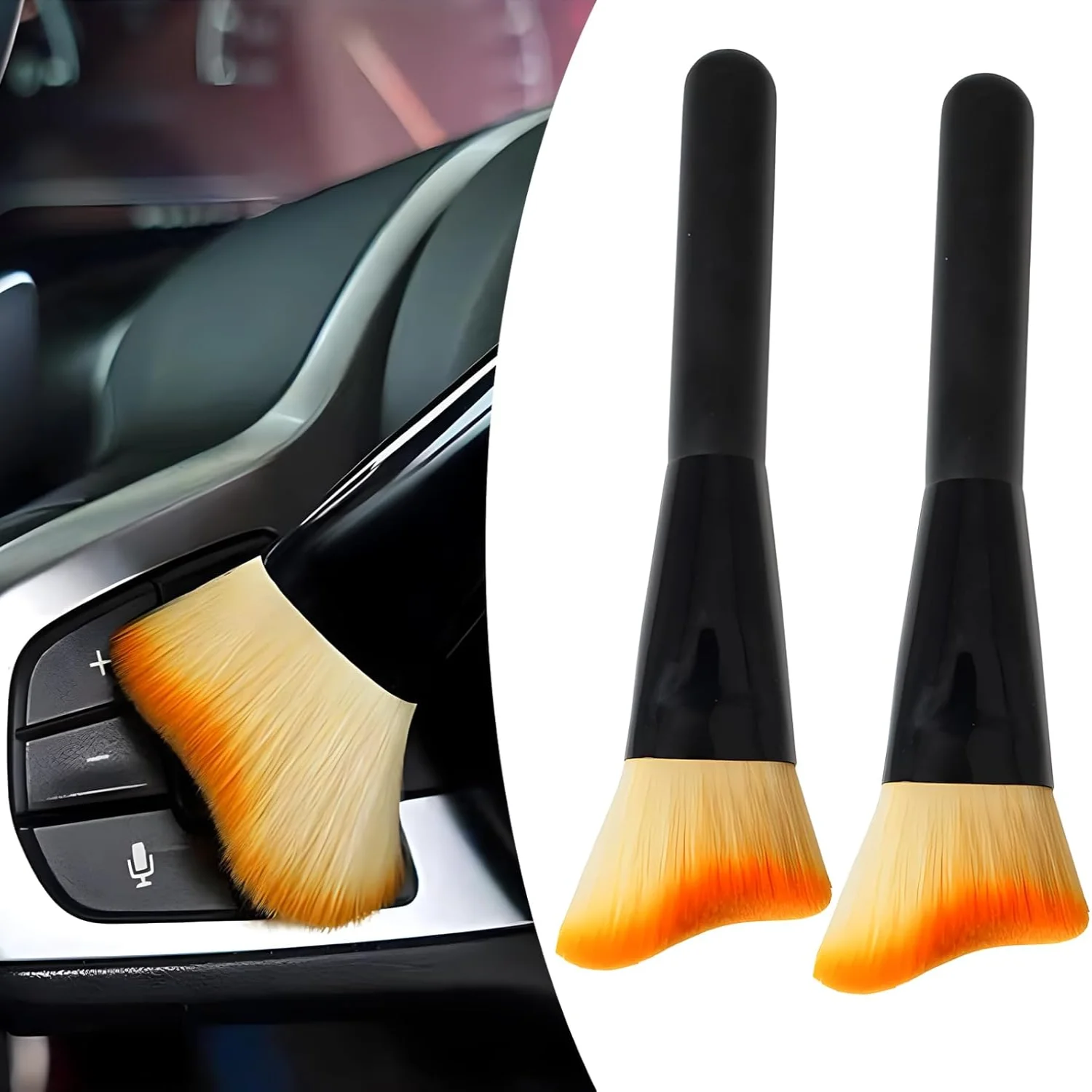 2 PCS  Interior Cleaning Brush, 6.2