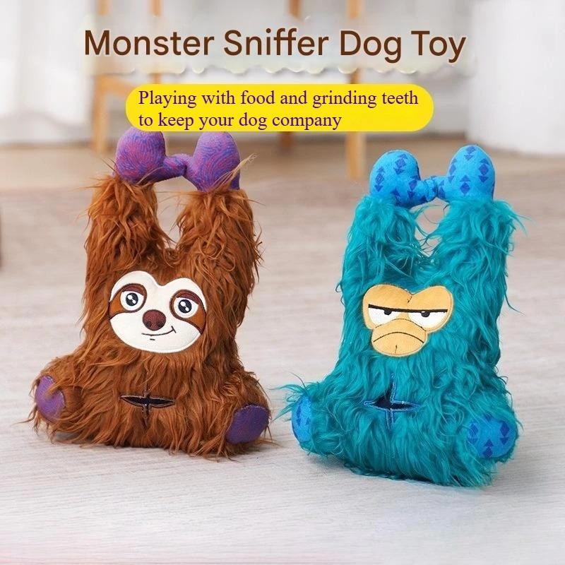 

Squeaky Plush Monster Hide&Seek Dog Toy,Chew Resistant Interactive Mental Stimulation Toy for Puppy Adult Dogs,Save Furniture