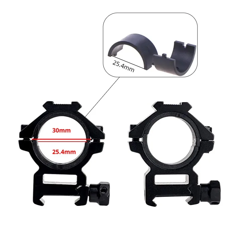 Rifle Scope Mount 25.mm / 30mm Tactical Scope Ring Mount for 20mm Picatinny/Weaver Rail