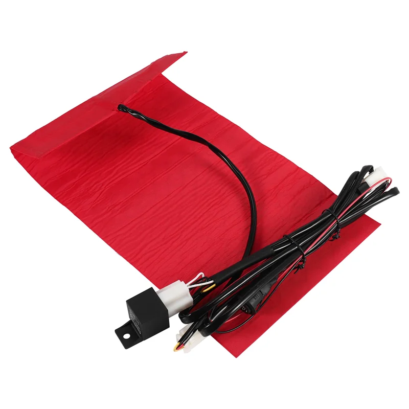 Plain 25W 12V Universal Motorcycle ATV Seat Heated Cushion Winter Warmer Waterproof Pad Heating Pad Mat