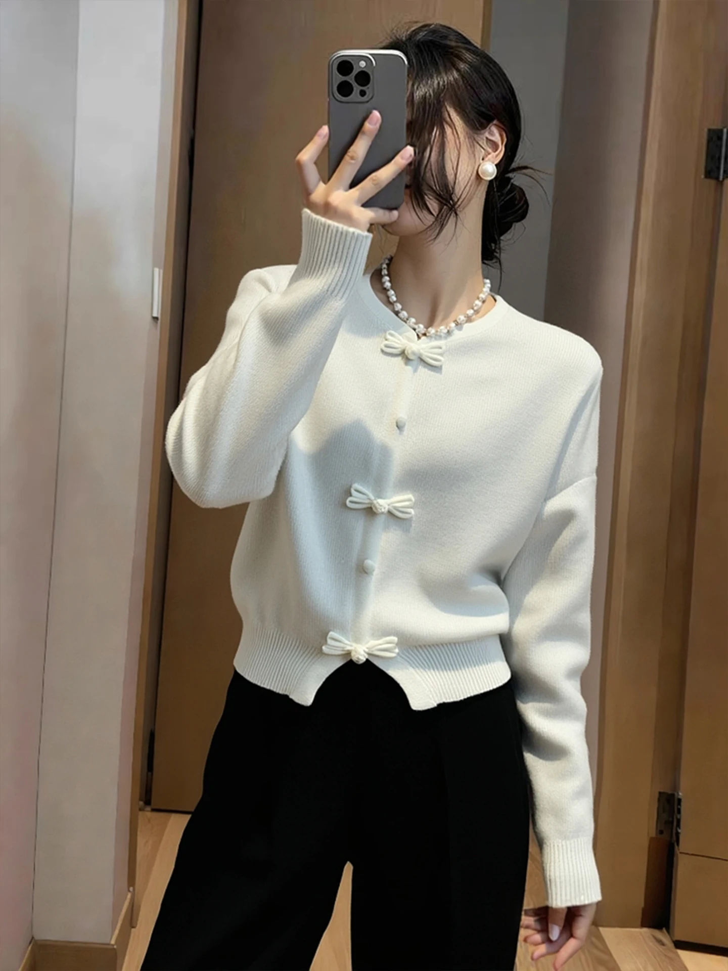 신상 중국 스타일 다용도 루즈 얀다이드 롱 스웨터 카메레 니트웨어 부드러운 울 속옷 젊은 여성용 겨울 2025