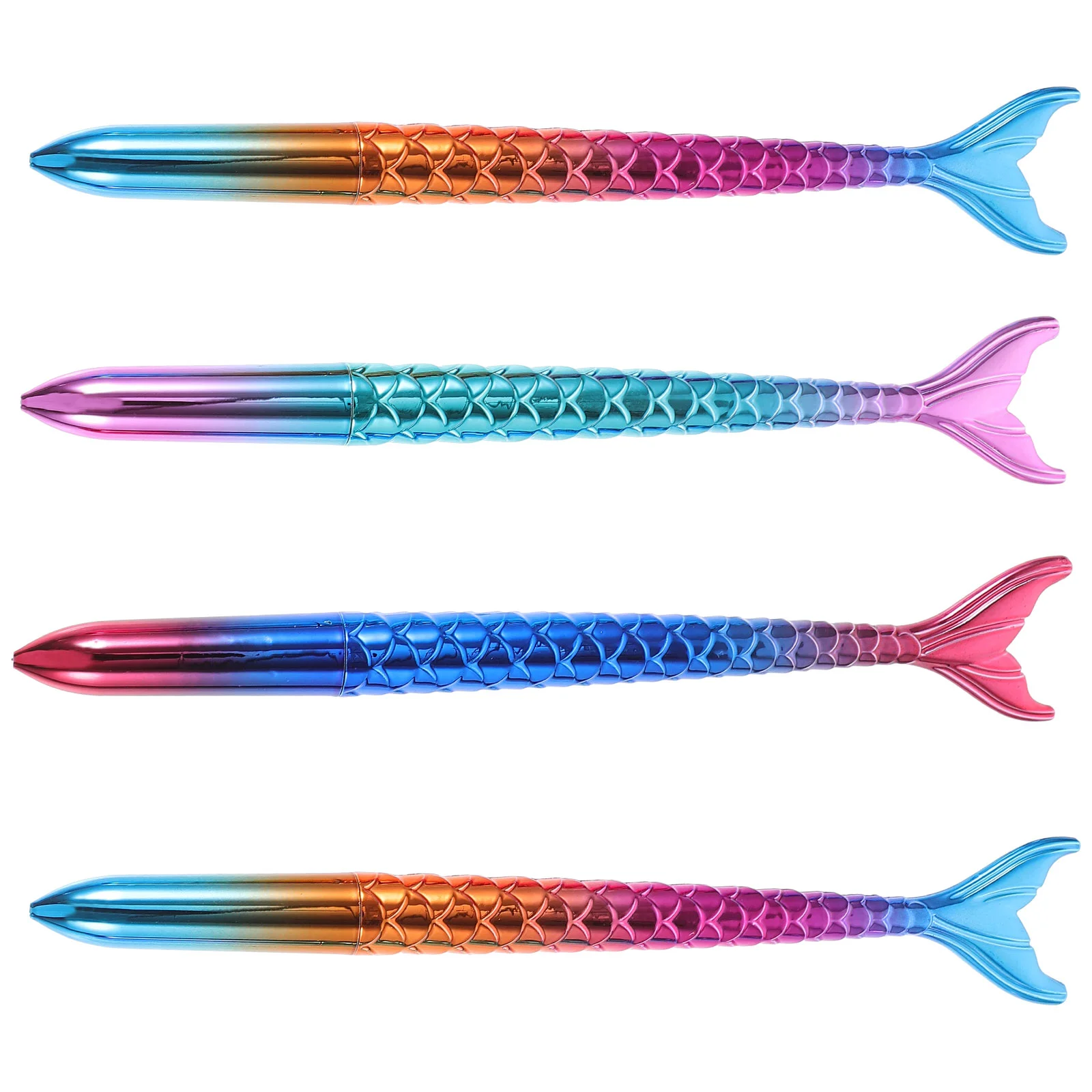 

4 Pcs Mermaid Pen Children Pens Writing Studying Stationery Shape for Creative Portable Ballpoint