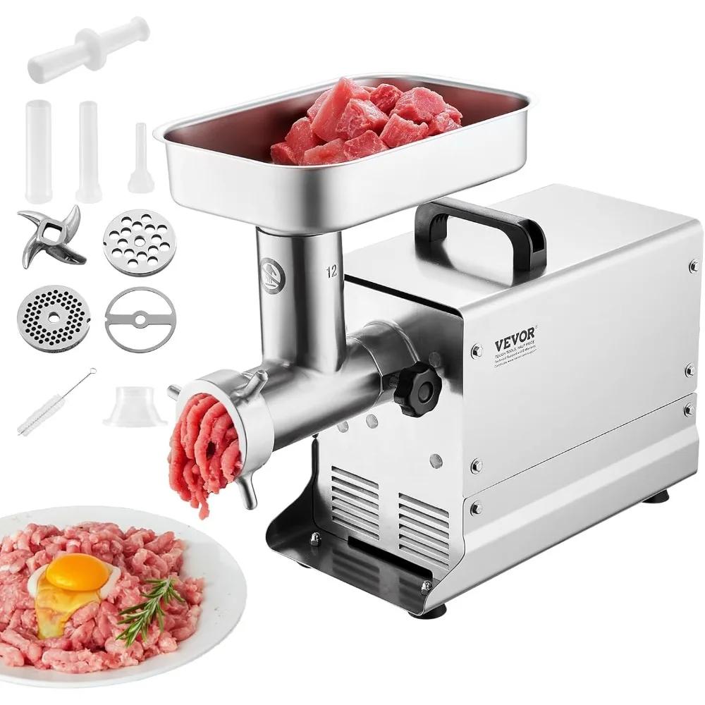 

Meat Grinder, 0.75 HP 550W, 11 Lbs/Min Electric Meat Grinders with Blade, Grinding Plate, Sausage Maker, Stainless Steel C