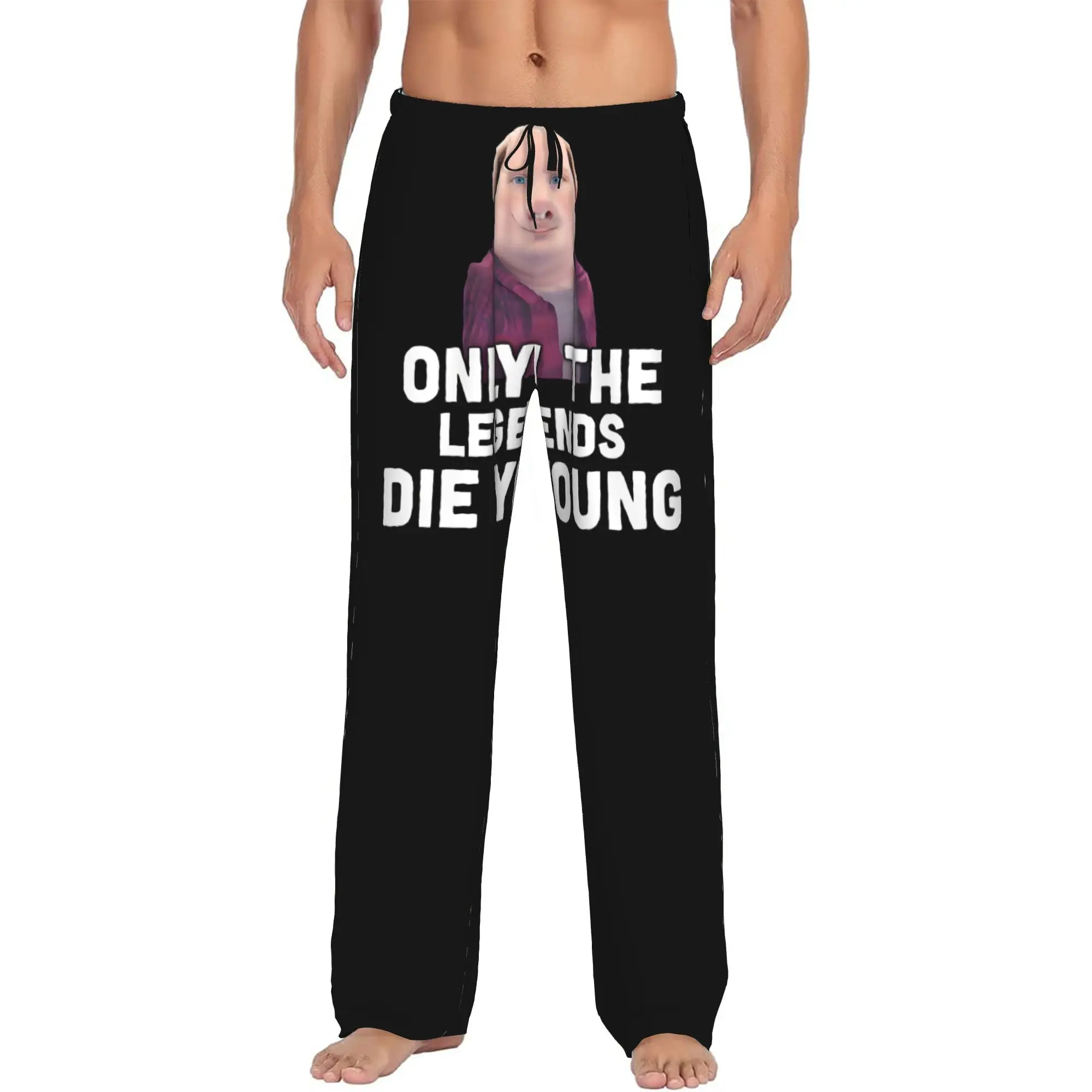 Custom John pork is calling Pajama Pants Sleepwear for Men Elastic Waistband Funny Pig Sleep Lounge Bottoms with Pockets