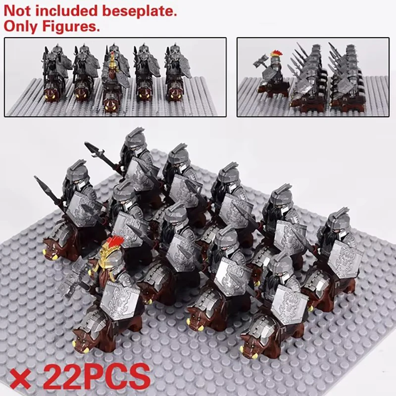 Mini Middeleeuwen Lord Ringen Middeleeuwse Dwerg Everzwijn Geit Chariot Leger Figuren Bouwstenen Bakstenen Kinderen Speelgoed Kerstcadeau