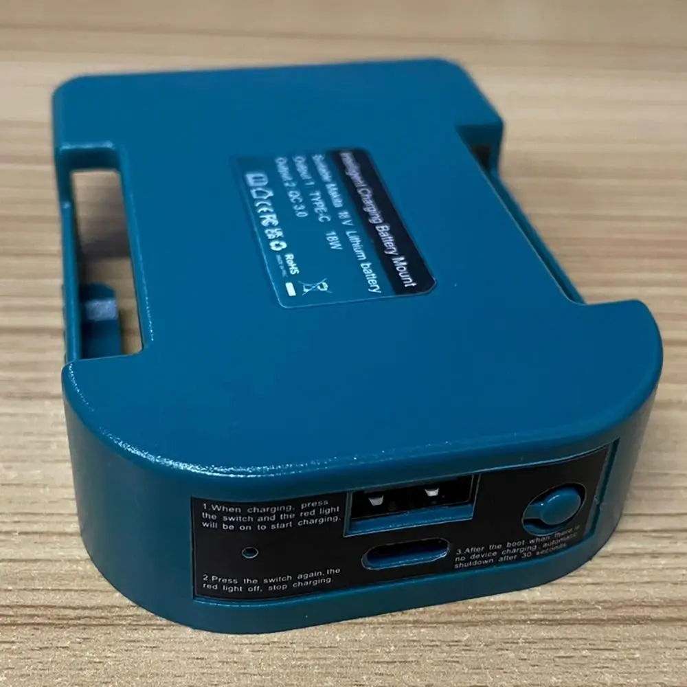 1Pcs Durable Blue Belt Buckle Battery Holder Chargeable Plastic Battery Adapter Only Adapter Fit For BL1815 BL1840 BL1850 BL1860