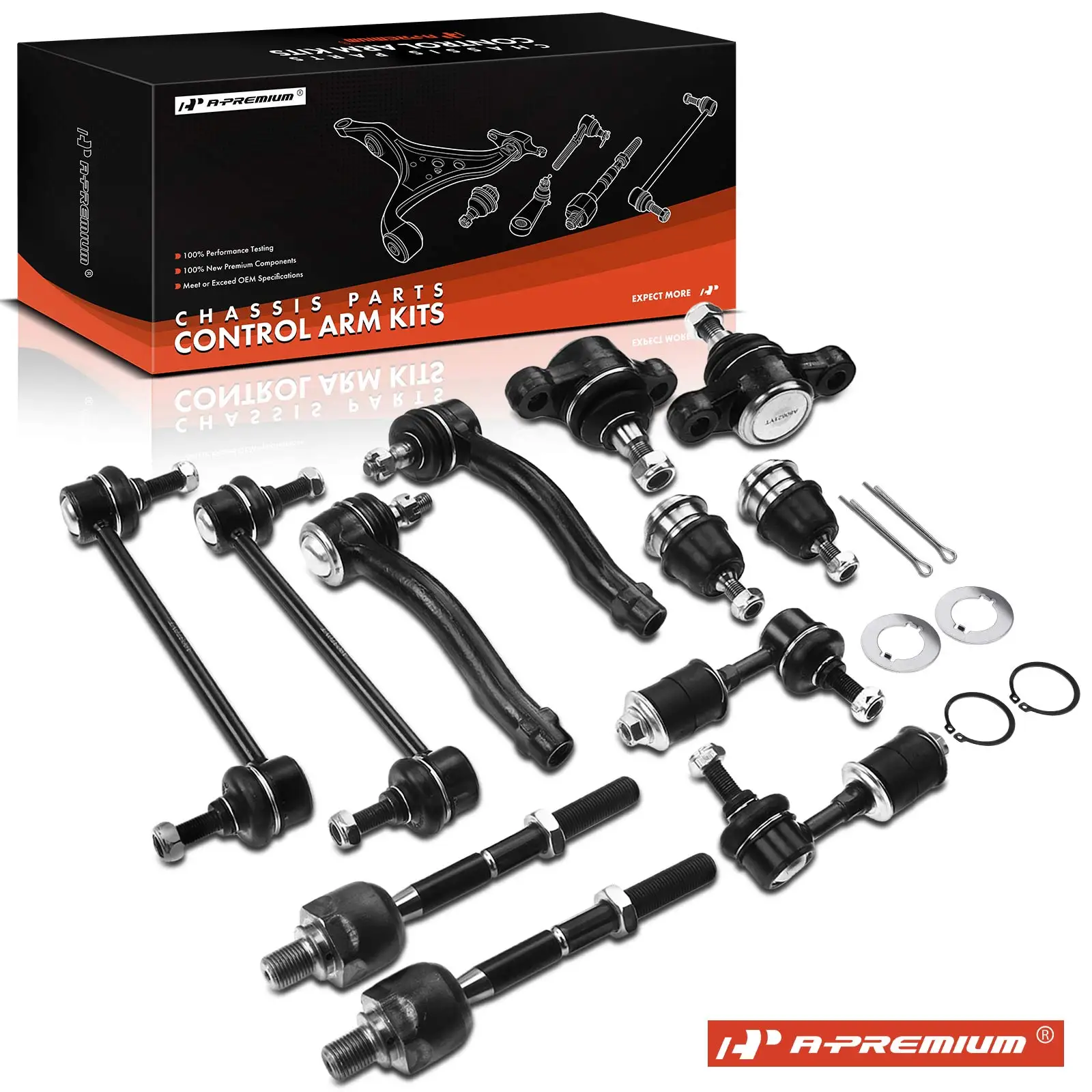 A-Premium 12x Sway Bar Link Tie Rod End Kit for Hyundai Sonata 1999-2005 XG300 2001 XG350 2002-2005