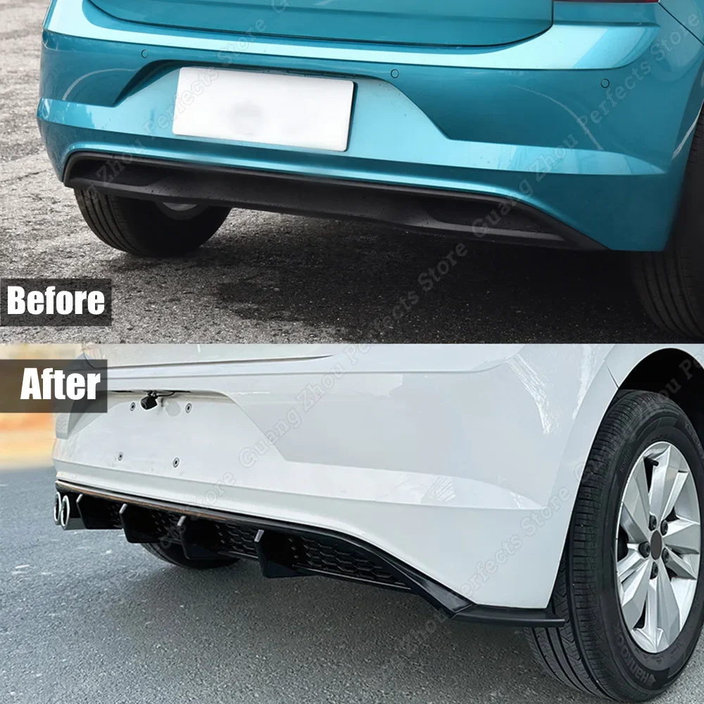 Racig Rear Bumper Diffuser For VW Polo 6 MK6 2017 2018 2019 2020 2021 Pre-facelift Upgrade To GTI Replacement Valance Tuning