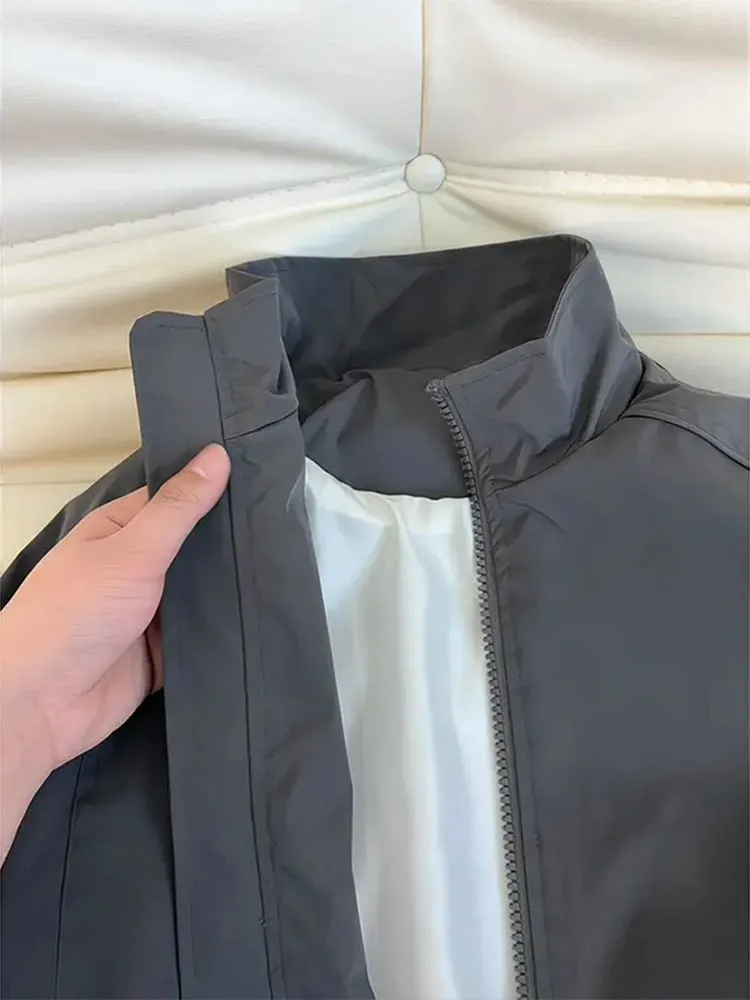 Cleanfit American Style  Flight Jacket Men's Autumn Structure Splicing Shoulder Workwear Outer Three-proof down Jacket