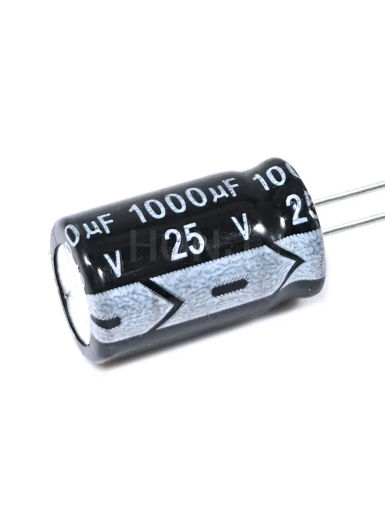 10 pièces ​ ​ 1000uF 25V 1000MFD 25 volts 10*17mm condensateur électrolytique en aluminium Radial 1000mf25v 1000uf25v 25v1000mf 25v1000uf ± 20% ​ ​
