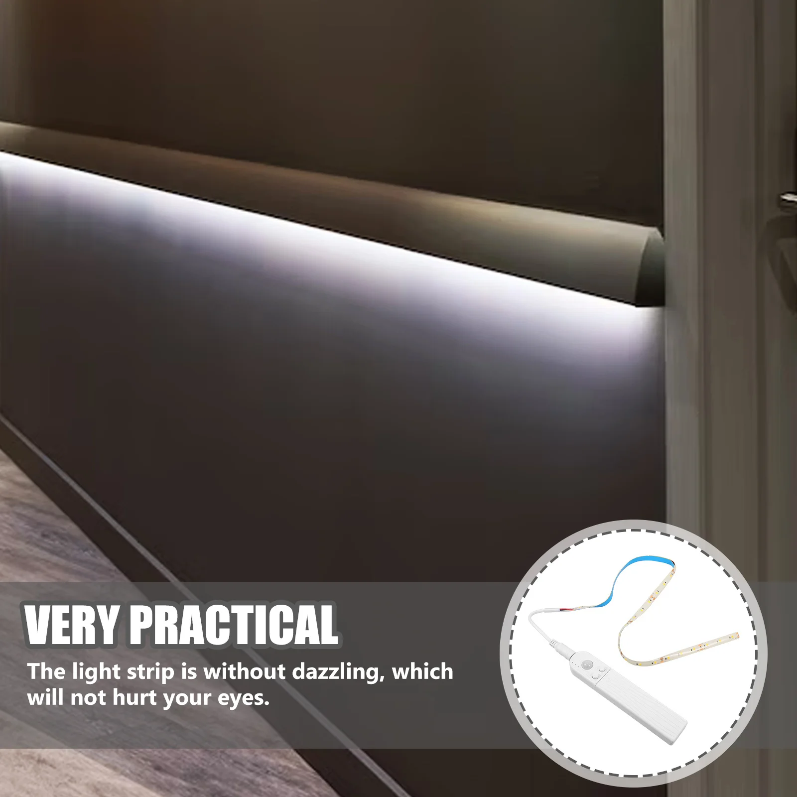 

Human Body Induction LED Light Strip Case Decorative Strip Lamp Bedside Light Warm White Safe Low Heat Energy Saving LED