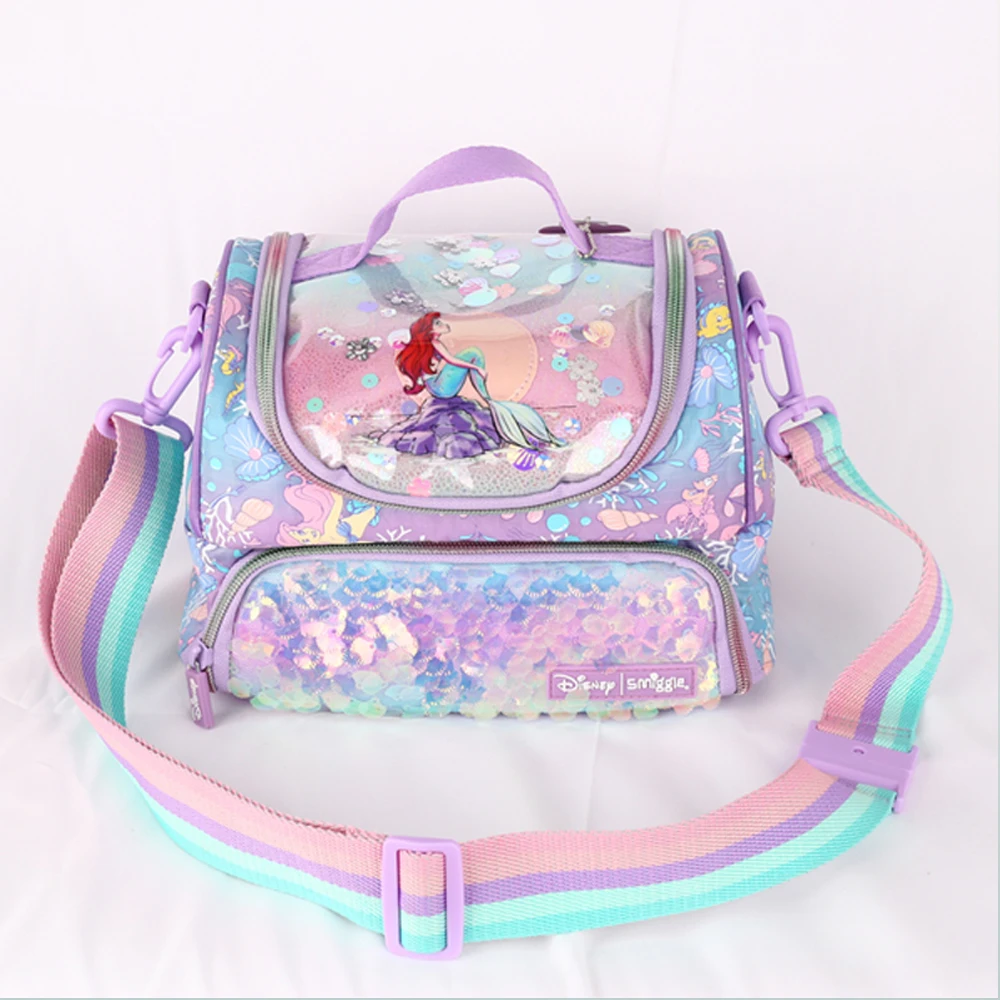 MINISO Disney kids School Bags for Girls Simggle Sequin Backpack with Lunch Bag Student Teenagers mochilas Rucksack Gifts