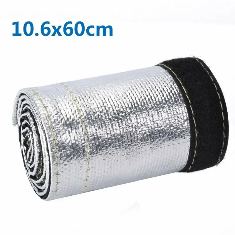 Metallic Heat Shield Sleeve Insulated Wire Hose Cover Wrap Loom Tube Protect Cover  2Ft X 4.2