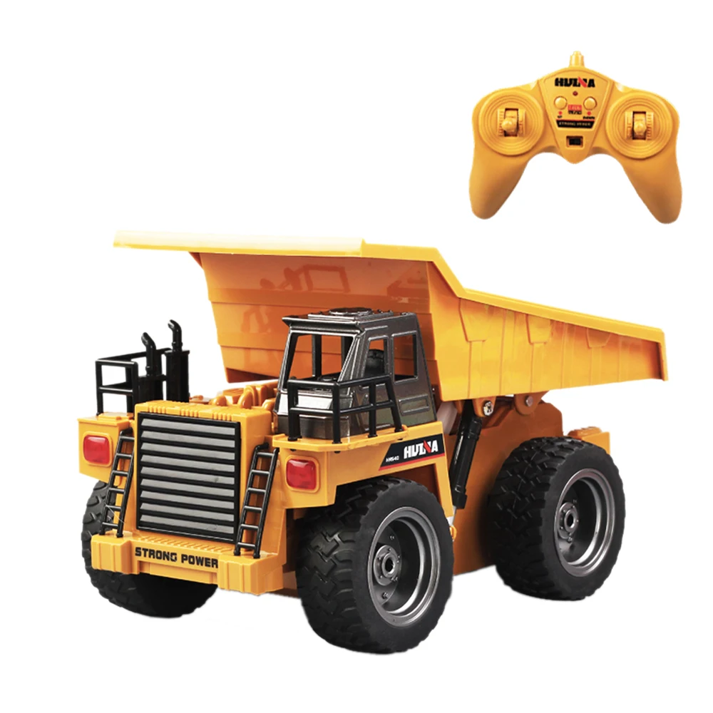 1/18 Huina 1540 Rc Dump Truck 2.4G 6CH Excavator Remote Control Engineering Vehicle Electric Kids Cars Toys for Boys