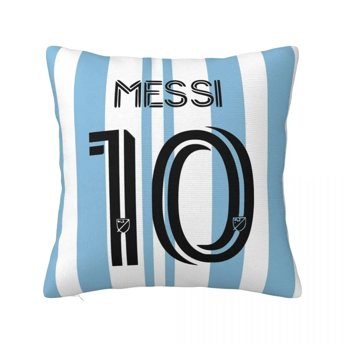 Messi Number 10 Pillow Covers Polyester Room Football Cushion Case Funny Decor Pillow Cover 40*40