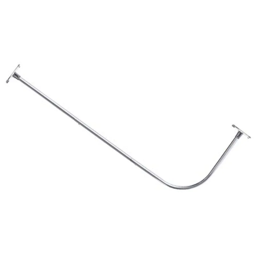 

L Shapaed Bathroom Bathtub Corner Shower Curtain Rod Large Space 28"x68" Finished