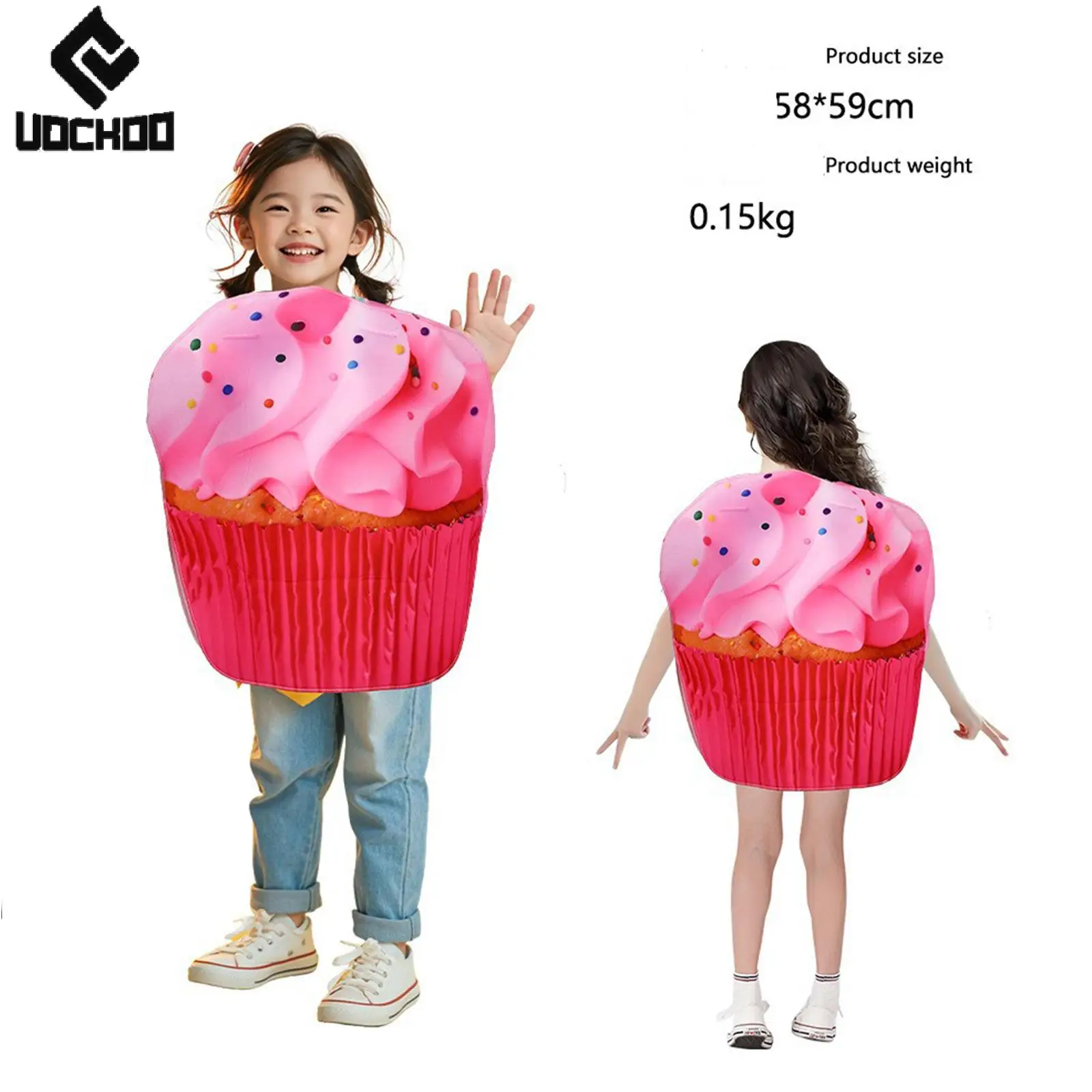 Halloween Food Cosplay Costume Performance Coke Burger Hot Dog Child School Activity Outfit Carnival Party Tops 3D Printing Wear view 5