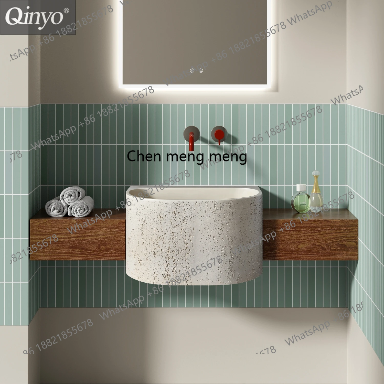 

Medieval bathroom cabinet combination wall-mounted basin integrated hand wash basin hotel homestay pool