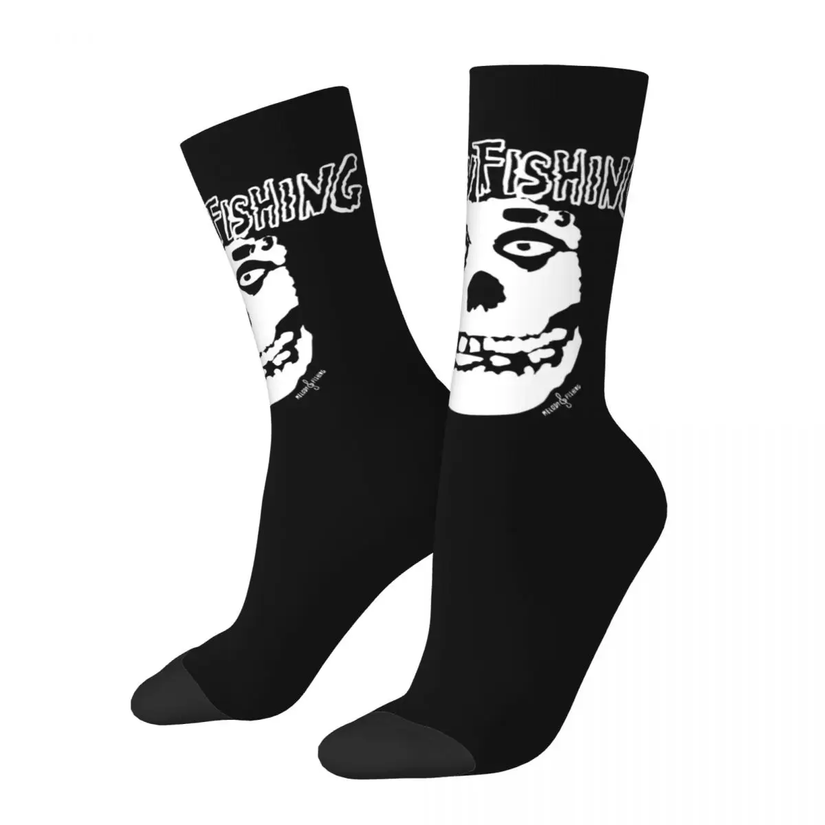 Misfits Skull Socks Fishing Crimson Ghost Modern Stockings Women Men Quality Running Socks Winter Printed Non Skid Socks