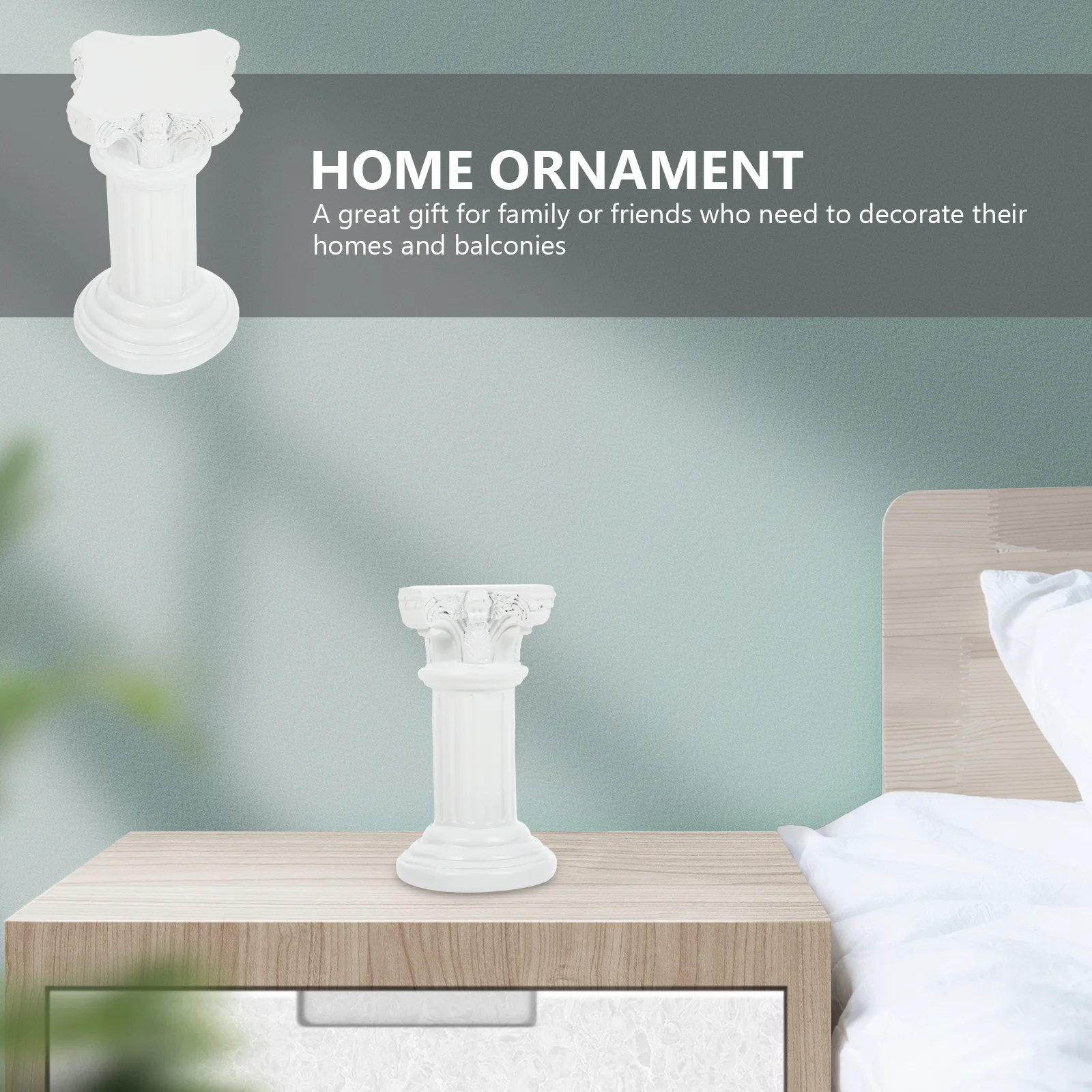 1 قطعة عمود روماني تمثال راتنج الأبيض الإبداعية ديكور المنزل أعمالا فنية شرفة غرفة نوم حديقة غرفة المعيشة مكتب التصوير الدعامة