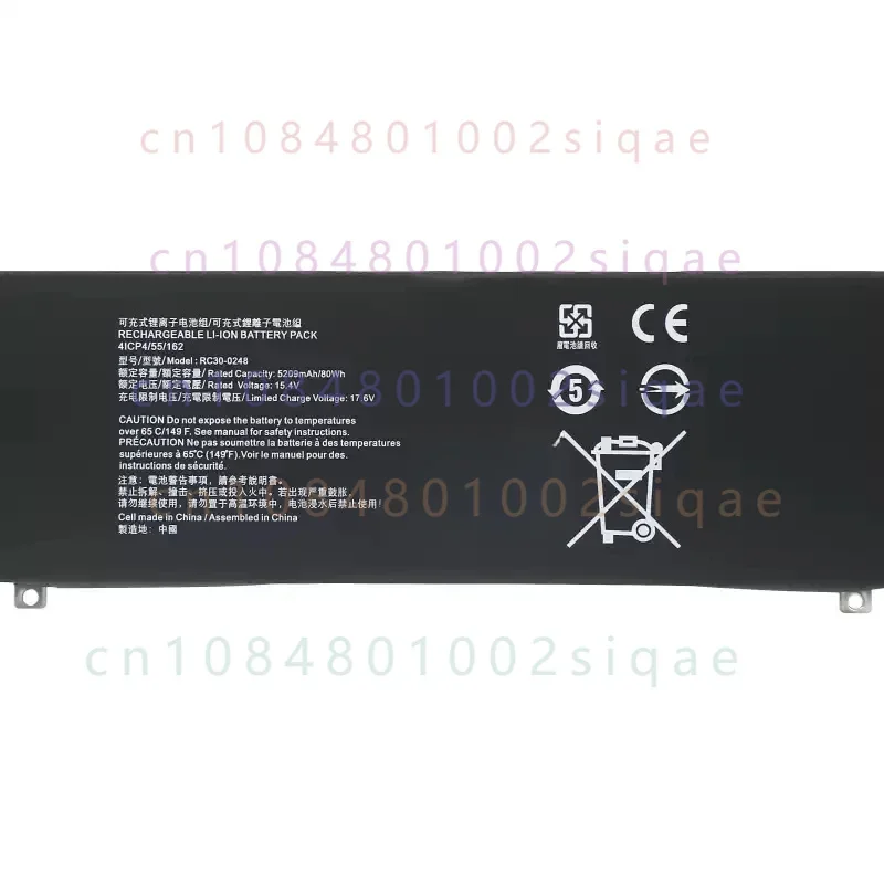 New RC30-0248 Laptop Battery for Razer Blade 15 Advanced 2019/2020 RZ09-0238 RZ09-02386 RZ09-02385 RZ09-0330 RZ09-0288 80Wh
