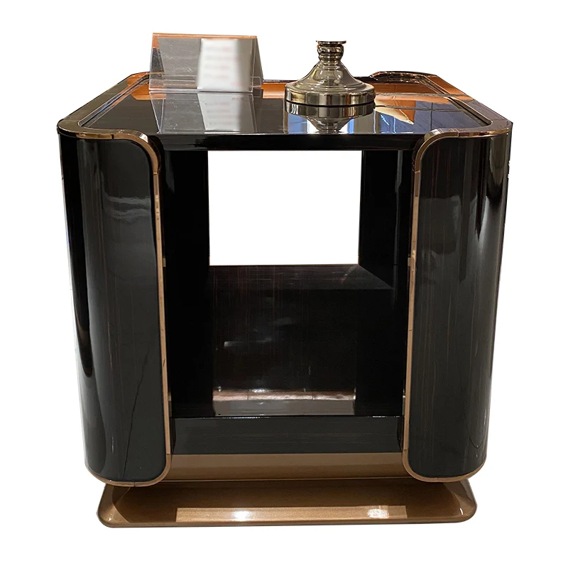 luxury solid wood coffee table capaciousness storage cabinet sofa beside table for living room Bedroom end table
