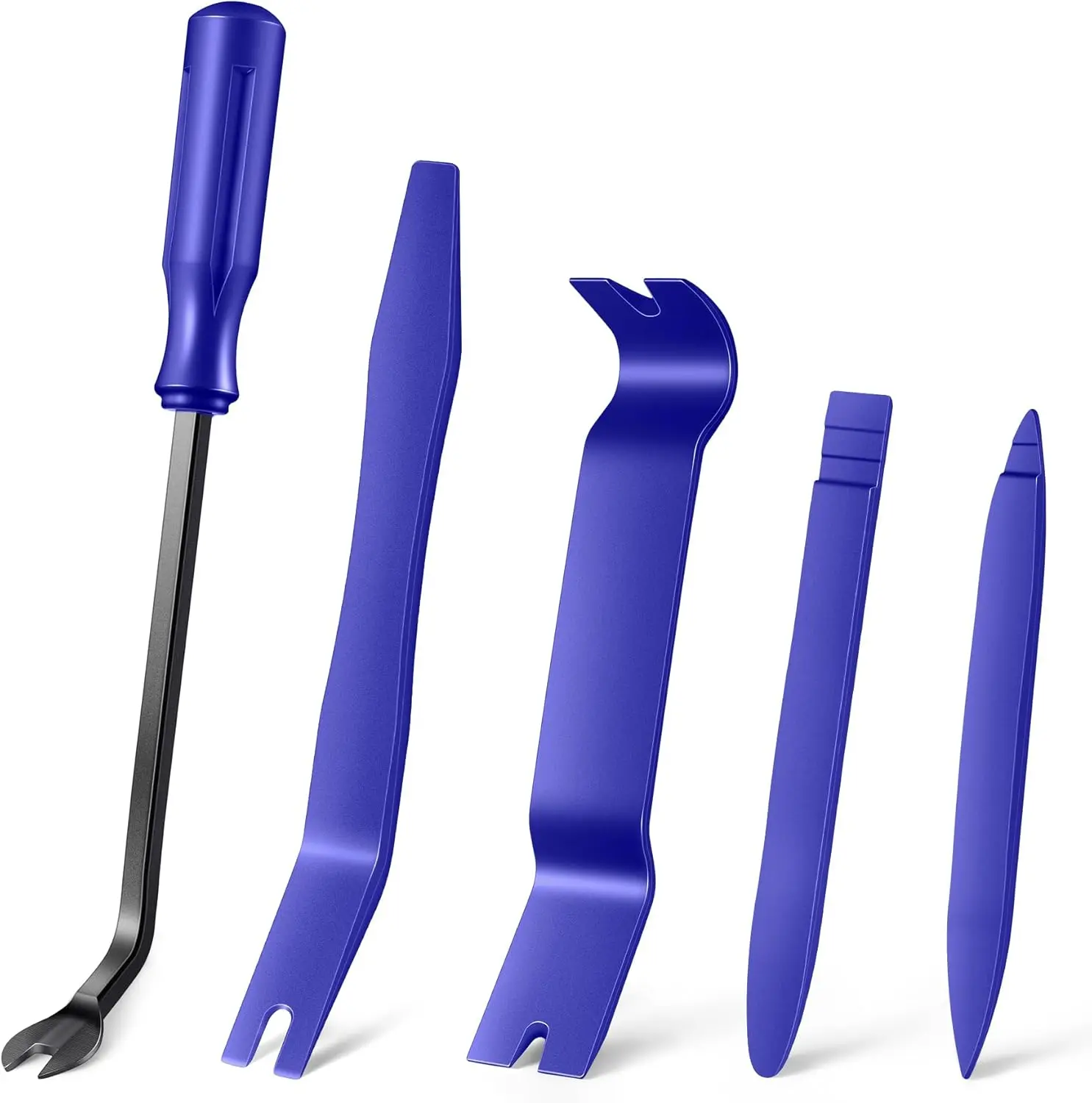 

5 Pcs Auto Trim Removal Tool Kit, No Scratch Plastic Pry Tool Set for Car Dash Radio Audio Installer (Blue)