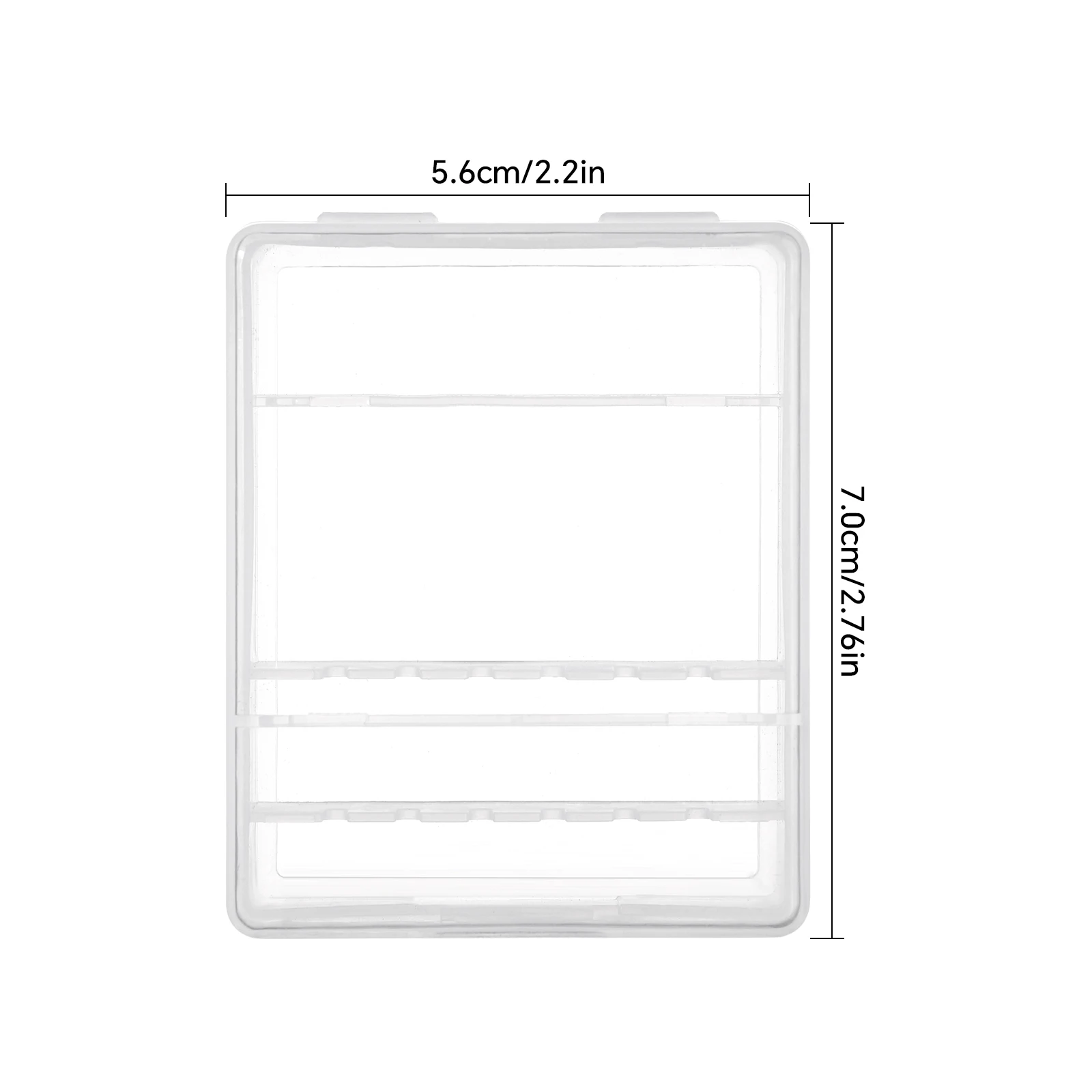 Organisateur de Nail Art à 6 trous, boîte de rangement vide en plastique Transparent pour foret, boîte de rangement multifonctionnelle pour outils de manucure