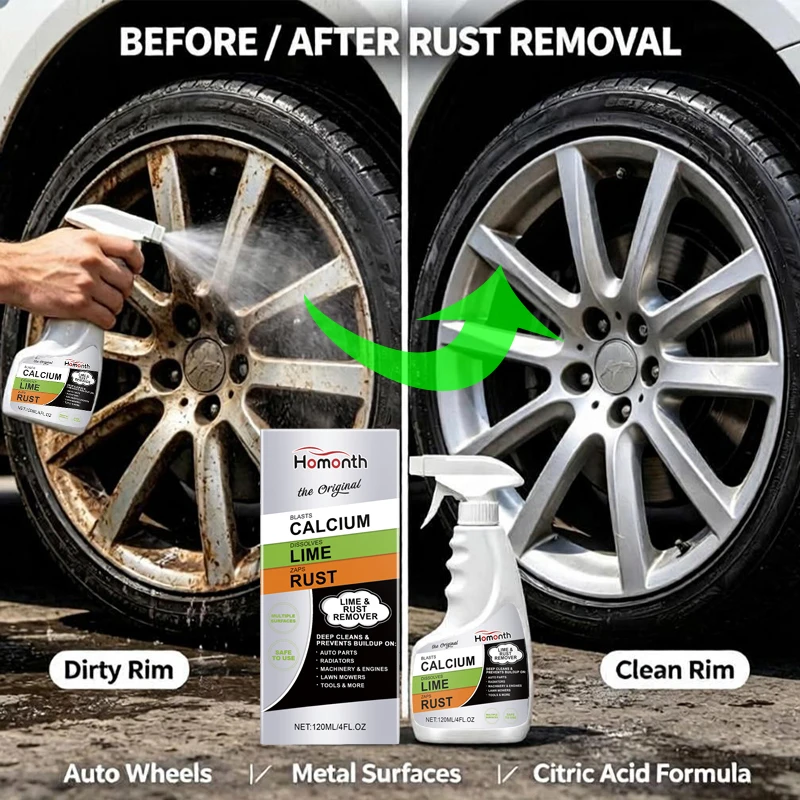 Large Capacity Car Rust Remover & Derusting Spray - Quick-Acting Agent for Auto Wheel Hub & Exhaust Pipe Rust Removal & Care