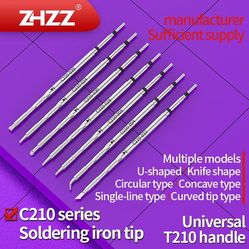 

JBC Replacement Head C210 Soldering Iron Tips C210-018/024/028/030/033/038/010/021/023/031/006/004/005 compatibility JBC T210