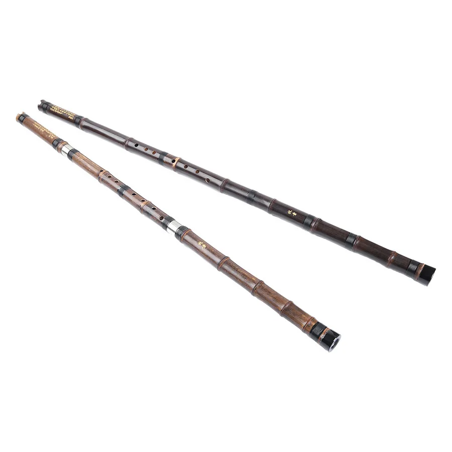 Professional 3-Section Bamboo Flute, Purple Bamboo Xiao, 6-Hole 8-Hole Dizi, Vintage 9-Section, Traditional Chinese Instrument