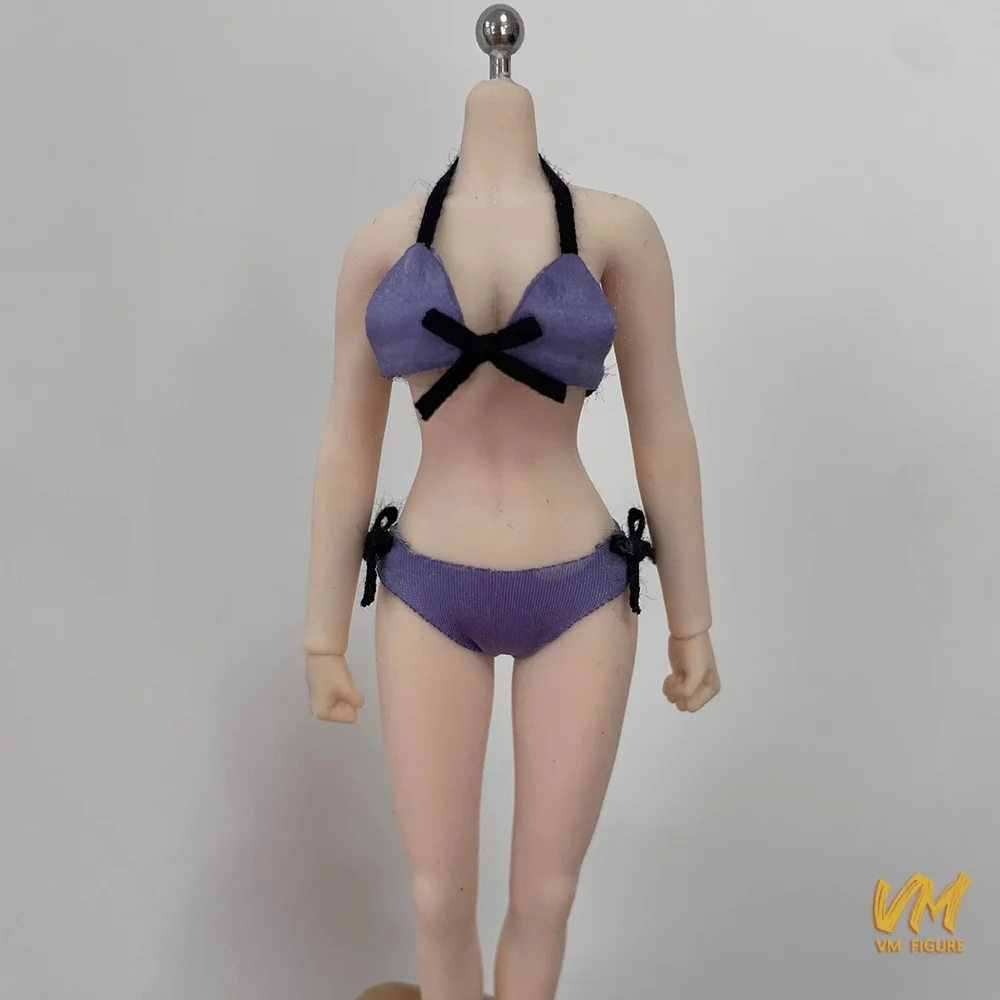โมเดลชุดบิกินี่ผูกโบว์หลากสี ขนาด 1/12 สำหรับตุ๊กตาแอคชั่นฟิกเกอร์หญิง 6 นิ้ว แบบเซ็กซี่น่ารัก พร้อมชุดชั้นใน