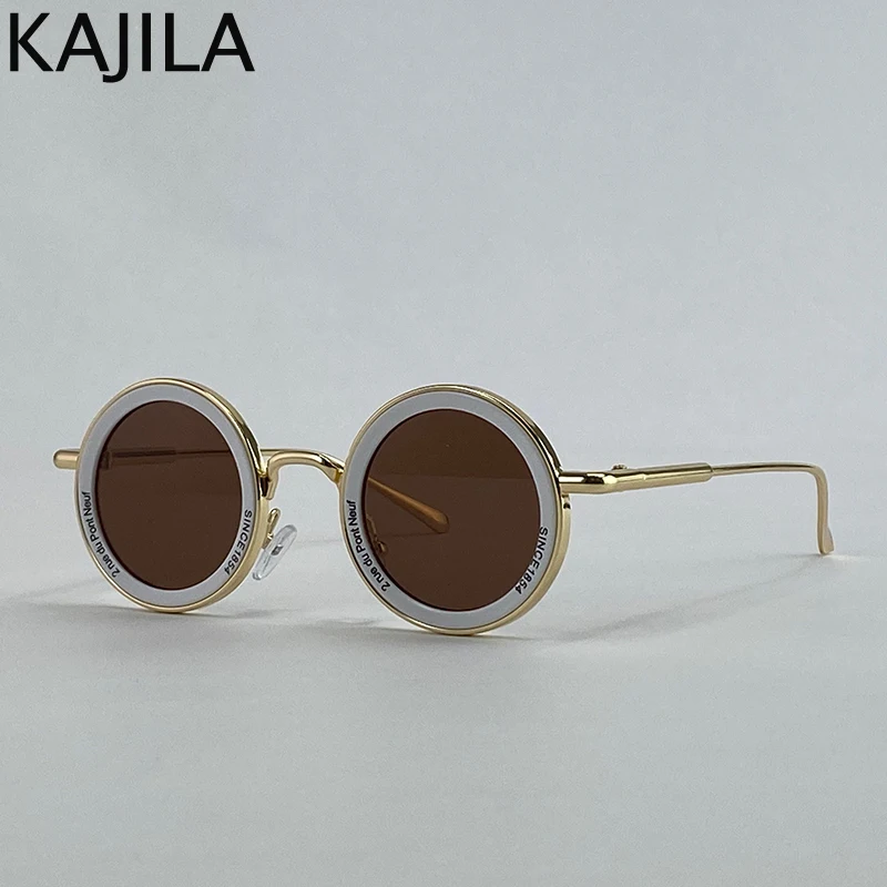 Kleine Rahmen Runde Steampunk Sonnenbrille Männer 2026 Luxus Marke Retro Punk Sonnenbrille Für Männliche Klassische Fahren Brillen UV400 – Detail 4