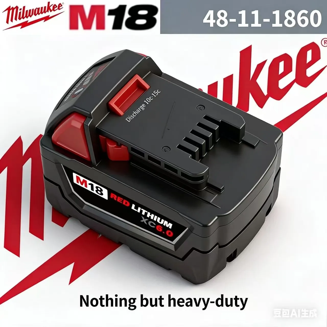 

18V 6.0Ah Lithium Battery For Milwaukee M18 48-11-1850 48-11-1840 Cordless Power Tools With LED Indicator