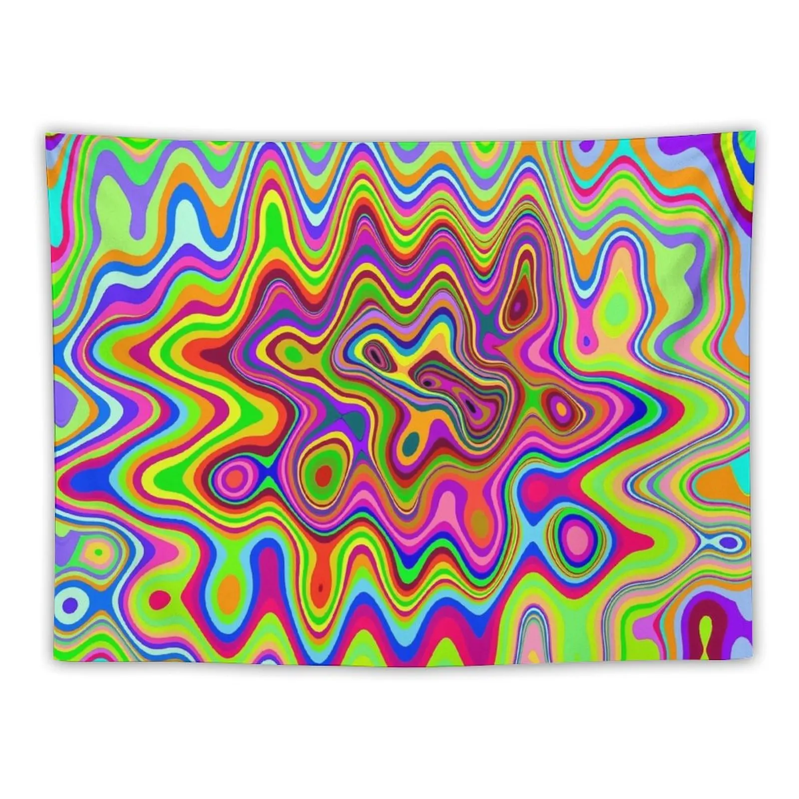 

Psychedelic Glowing Colors Pattern Tapestry Decoration For Rooms Bathroom Decor Tapestry