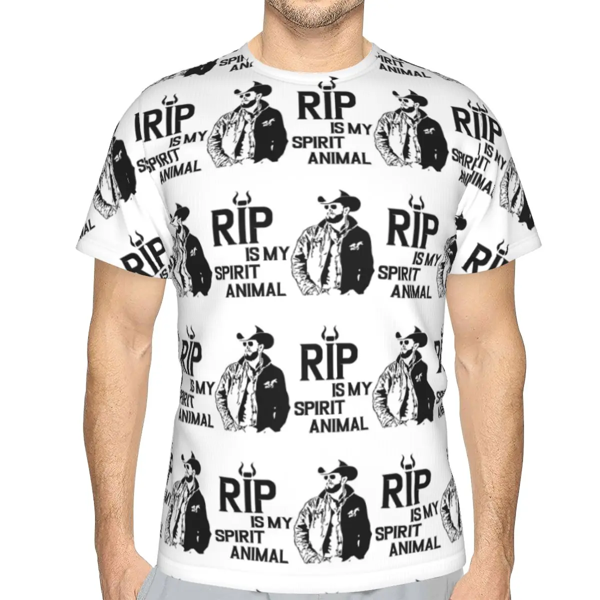 100% Cotton Rip Wheeler Rip Is My Spirit Animal Dutton Ranch Yellowstone T-Shirt Men's Funny T Shirt Men O-Neck Shirts Tops