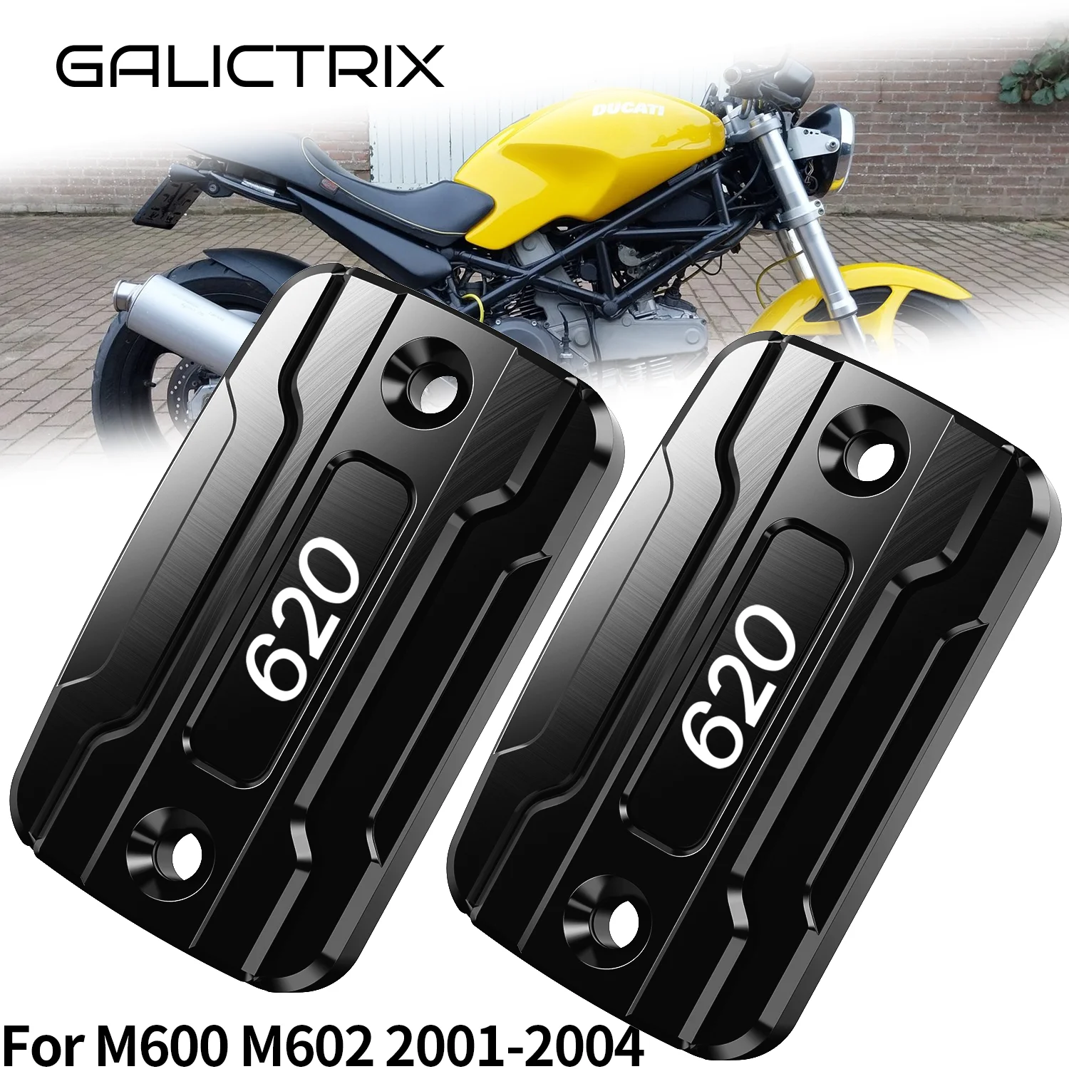 For DUCATI MONSTER600 MONSTER620 ie M600 M620 Monster 600 620 2001-2004 Motorcycle Front Brake Fluid Reservoir Cover Oil Cap CNC