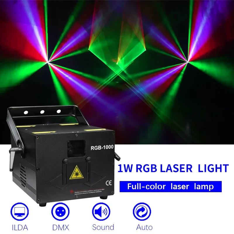 

1W 2W 3W 4W 6W Bluetooth APP Laser Light RGB Animation Beam Pattern Projector Effect DMX512 DJ Disco Party Club Stage Effects