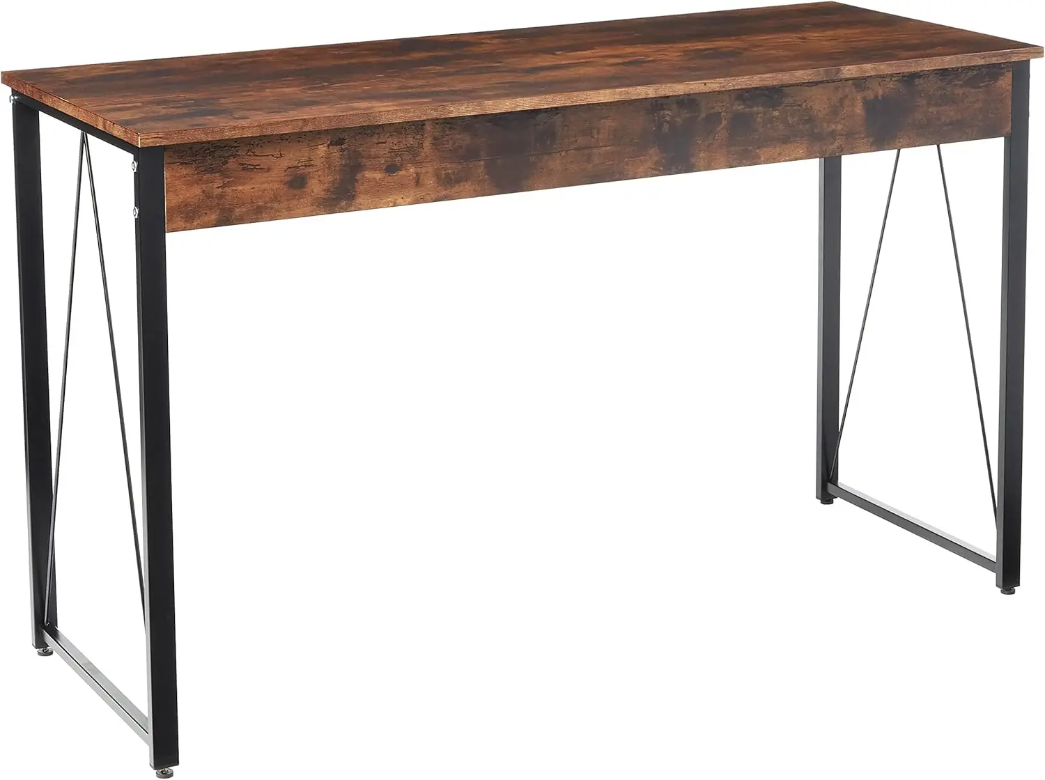 

Wooden Rectangle Top Writing Desk in Weathered Oak and Black