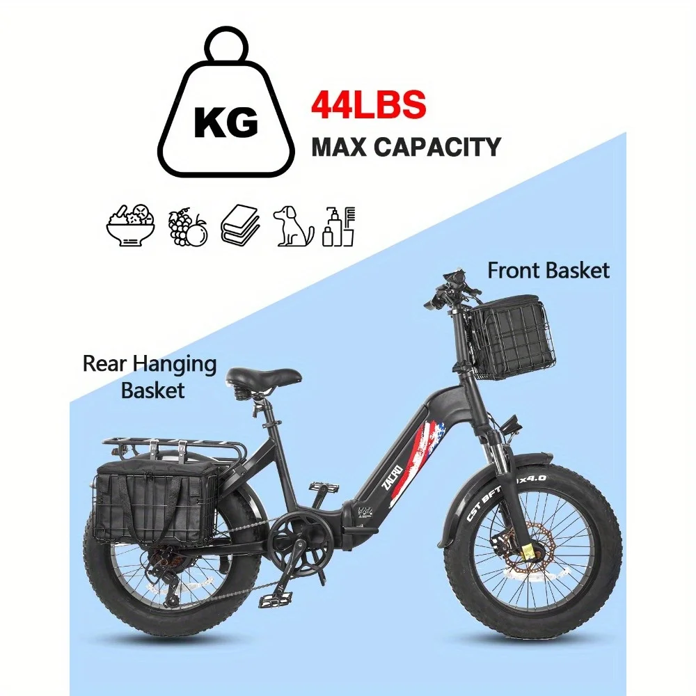 

Heavy Duty Bicycle Rear Basket Bag Solid Color Zipper Design with Handle Bike Bags Suitable for Carry Fruit & Grocery