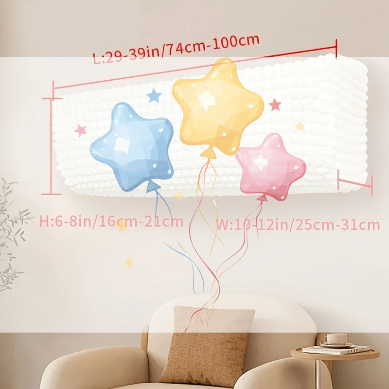 Dustproof Air Conditioning Cover Wall Mounted Air Dust Cover Washable Elasticity Air Conditioning Protective Cover