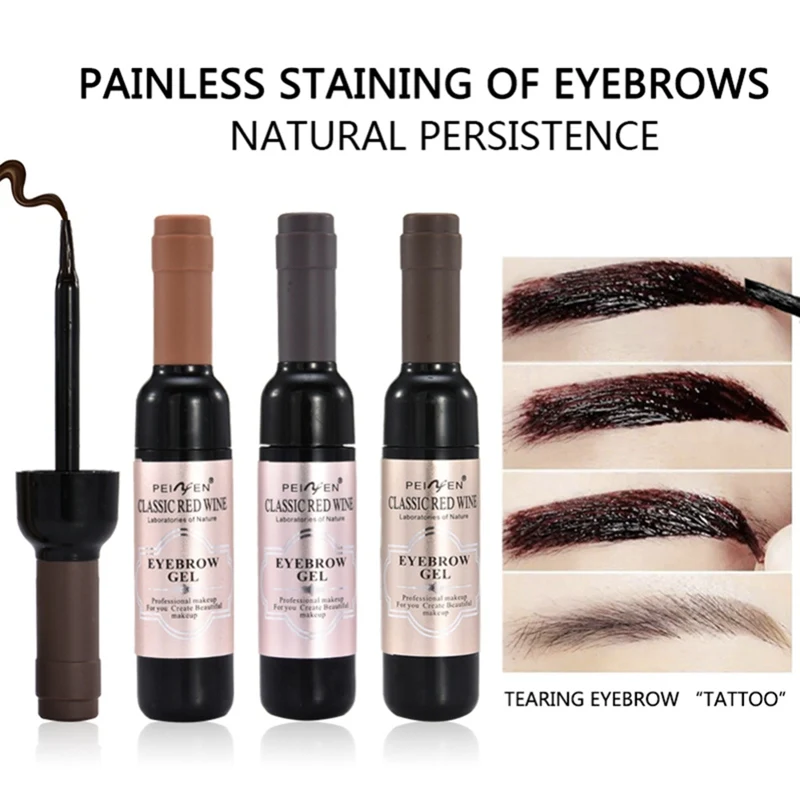 Colore naturale henné sopracciglio Gel crema donne trucco sopracciglia tintura tinta sopracciglia impermeabile tatuaggio penna pennello Kit cosmetici