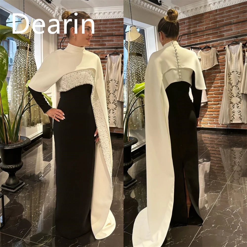 Customized YPMWZX Jewel Column Floor length Skirts Vertically Bespoke Occasion Dresses