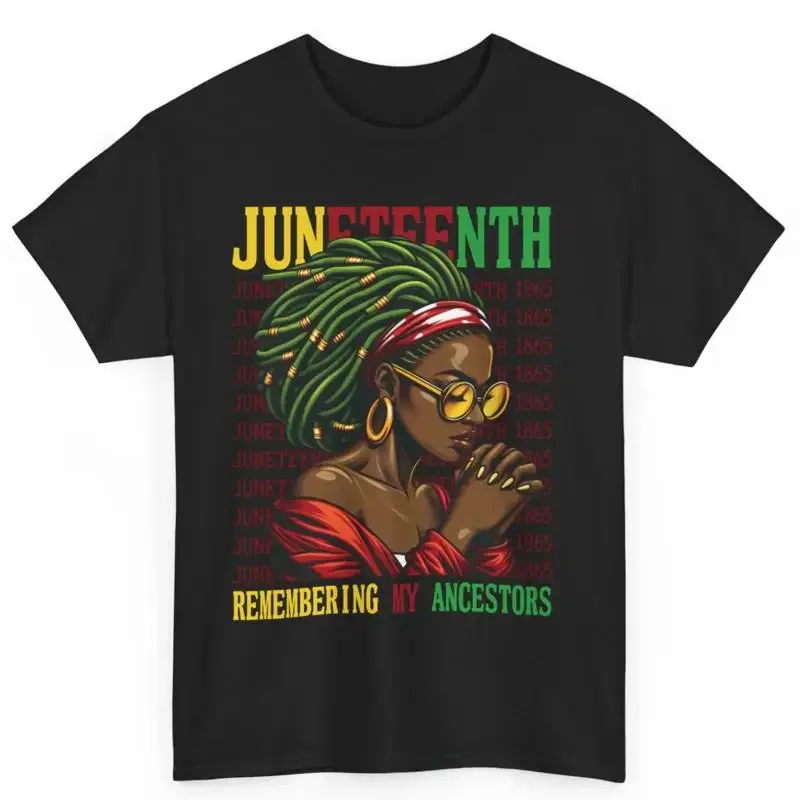 Celebrate Black Women Juneteenth Remembering My Ancestors Cotton T Shirt