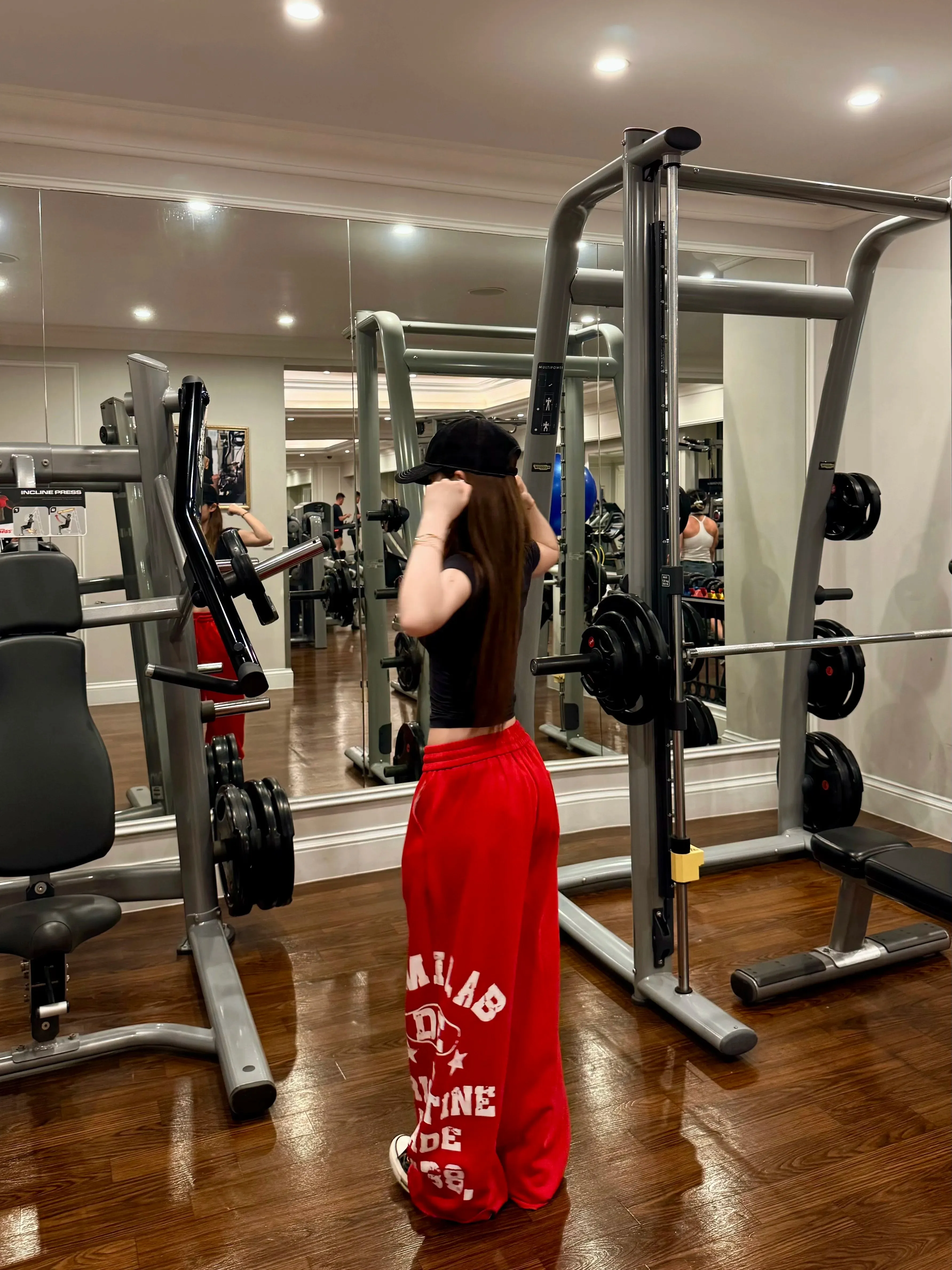 Retro American Letter Print Sports Sweatpants Loose Drapey Casual Pants Men Women Spring Autumn Wide Leg Floor Length Pants
